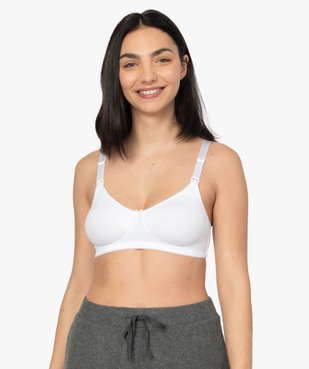 Soutien-gorge d'allaitement en coton biologique vue1 - GEMO 4G MATERN - GEMO