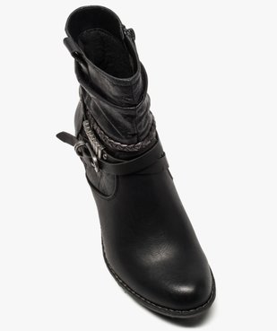 Bottines femme à talon tige plissée et brides fantaisie vue5 - VALENTINA BALDA - GEMO