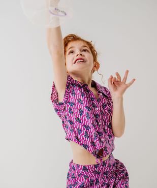 Chemise sans manches loose en viscose imprimée fille vue1 - GEMO 4G FILLE - GEMO