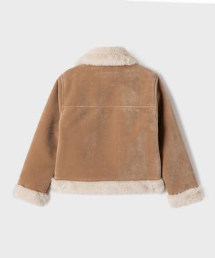 Veste aviateur en velours et fourrure imitation fille vue5 - GEMO (ENFANT) - GEMO