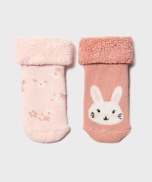 Bottons en coton avec intérieur bouclette bébé (lot de 2) vue1 - GEMO 4G BEBE - GEMO