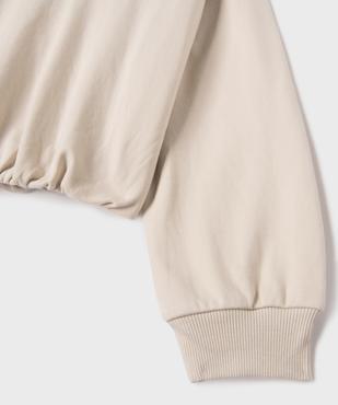 Sweat court avec bas élastiqué fille vue3 - GEMO (JUNIOR) - GEMO