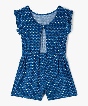 Combishort sans manches à motifs fleuris fille vue4 - GEMO (ENFANT) - GEMO