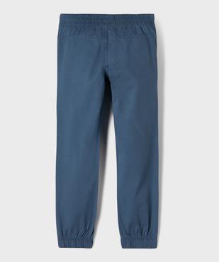 Pantalon en coton coupe jogger garçon vue3 - GEMO (ENFANT) - GEMO
