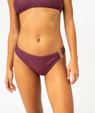 Bas de maillot de bain pailletée à boucle femme vue1 - GEMO 4G FEMME - GEMO