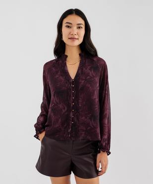 Blouse fluide en voile à motifs fleuris femme vue5 - GEMO 4G FEMME - GEMO