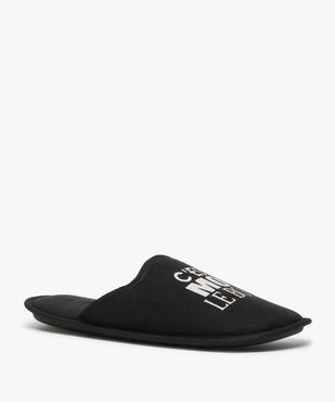 Mules d’intérieur homme avec inscription humoristique vue2 - GEMO(HOMWR HOM) - GEMO
