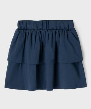 Jupe en maille à volant et taille élastique fille vue3 - GEMO (ENFANT) - GEMO