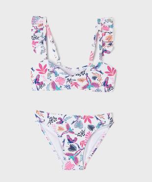 Maillot de bain 2 pièces à motifs exotiques bébé fille vue1 - GEMO (ENFANT) - GEMO