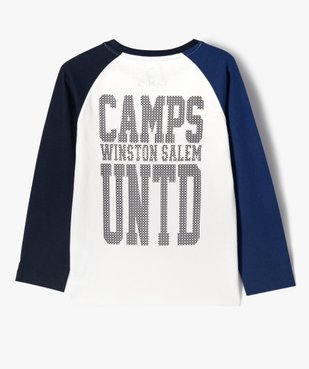 Tee-shirt à manches longues bicolore garçon - Camps United vue3 - CAMPS UNITED - GEMO