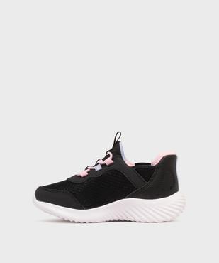 Baskets en toile pailletée faciles à enfiler fille - Skechers vue3 - SKECHERS - GEMO