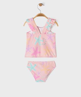 Maillot de bain 2 pièces à motifs étoiles de mer bébé fille vue4 - GEMO(BEBE DEBT) - GEMO