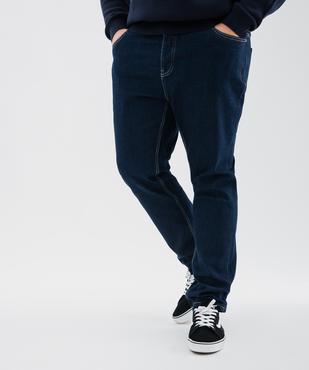 Jean straight en denim de coton stretch homme vue7 - GEMO 4G HOMME - GEMO