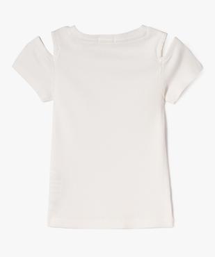 Tee-shirt à manches courtes avec épaules dénudées fille vue3 - GEMO (ENFANT) - GEMO