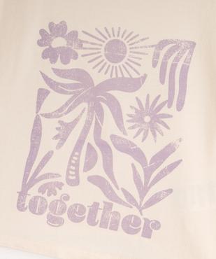 Tee-shirt court à manches courtes avec motif fille vue2 - GEMO (ENFANT) - GEMO