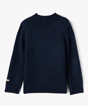 Pull en maille avec drapeau américain garçon - LuluCastagnette vue3 - LULUCASTAGNETTE - GEMO