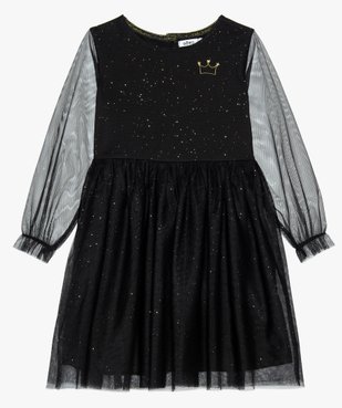Robe de fête fille en tulle avec paillettes vue2 - GEMO (ENFANT) - GEMO
