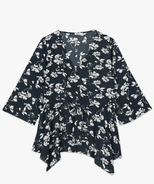 Blouse femme à motifs fleuris avec taille ajustable vue4 - GEMO(FEMME PAP) - GEMO