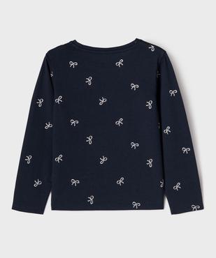 Tee-shirt manches longues imprimé fille vue3 - GEMO 4G FILLE - GEMO