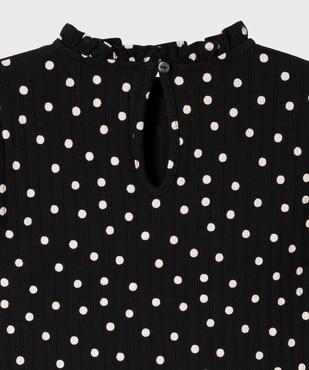 Tee-shirt manches longues imprimé avec col froncé fille vue3 - GEMO 4G FILLE - GEMO