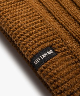 Echarpe garçon forme snood en maille côtelée avec doublure sherpa vue3 - GEMO (JUNIOR) - GEMO