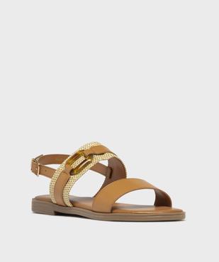 Sandales à talon plat et brides fantaisie femme  vue3 - FOLLOW ME - GEMO