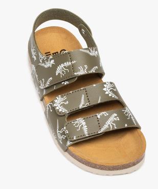 Sandales garçon avec brides en cuir triple scratch vue5 - GEMO 4G GARCON - GEMO