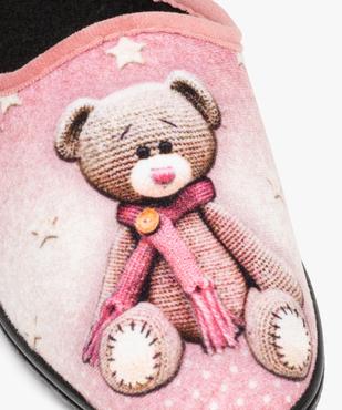 Chaussons femme confort mules imprimées nounours vue6 - GEMO(HOMWR FEM) - GEMO