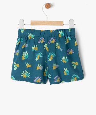 Short à pans en viscose imprimé bébé fille vue3 - GEMO 4G BEBE - GEMO