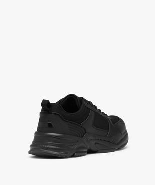 Baskets homme style running unies multi-matières vue4 - GEMO (SPORTSWR) - GEMO