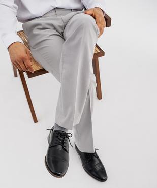 Derbies à bout amande en cuir imitation homme - Mario Baldano vue1 - MARIO BALDANO - GEMO