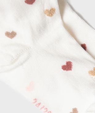 Collant chaud à motifs coeurs bébé fille vue2 - GEMO(BEBE DEBT) - GEMO