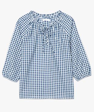 Blouse en coton fin imprimé vichy vue4 - GEMO (CASUAL) - GEMO