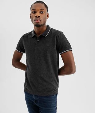 Polo manches courtes en coton mélangé homme vue1 - GEMO 4G HOMME - GEMO