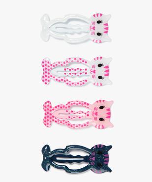 Barrettes clic-clac fille motifs chats (lot de 4) vue1 - GEMO (ENFANT) - GEMO