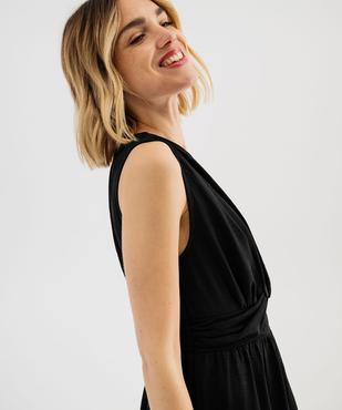 Robe longue sans manches avec haut drapé femme vue2 - GEMO(FEMME PAP) - GEMO