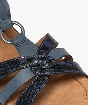 Sandales à brides avec anneau métallique femme - Softrelax vue6 - SOFTRELAX - GEMO