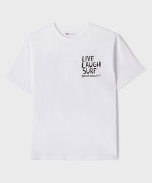 Tee-shirt manches courtes coupe oversize motif surf garçon vue1 - GEMO 4G GARCON - GEMO