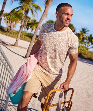 Bermuda en maille délavée au coloris unique homme vue5 - GEMO (HOMME) - GEMO