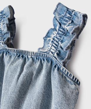Blouse en jean à bretelles et coupe courte fille vue3 - GEMO (ENFANT) - GEMO