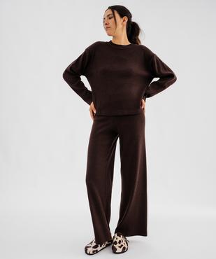 Tee-shirt manches longues en maille côtelée souple femme vue4 - GEMO(FEMME PAP) - GEMO