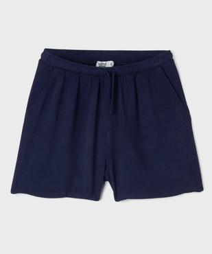 Short fluide en viscose avec taille ajustable fille vue1 - GEMO 4G FILLE - GEMO