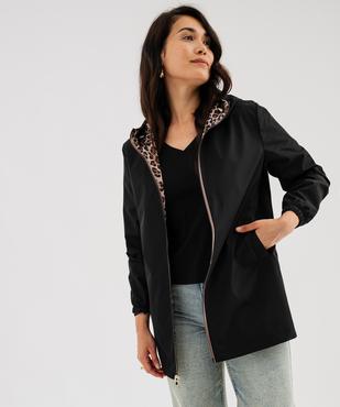 Imperméable réversible et déperlant à capuche femme vue2 - GEMO 4G FEMME - GEMO