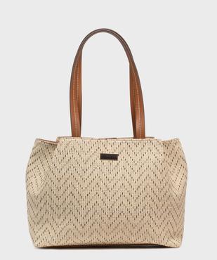 Sac à main tissé grand format femme vue1 - GEMO (ACCESS) - GEMO