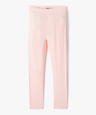 Legging long uni en coton stretch fille vue1 - GEMO (ENFANT) - GEMO