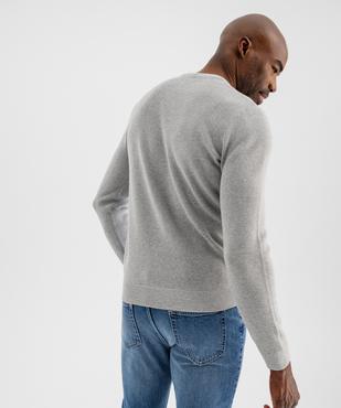 Pull col rond en coton uni homme vue8 - GEMO (HOMME) - GEMO