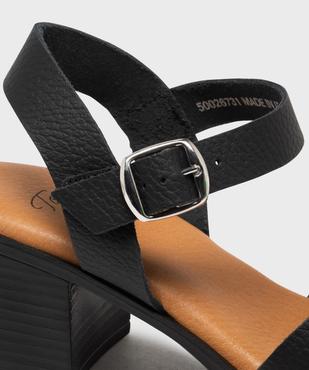 Sandales à talon en cuir femme - Tanéo vue6 - TANEO - GEMO