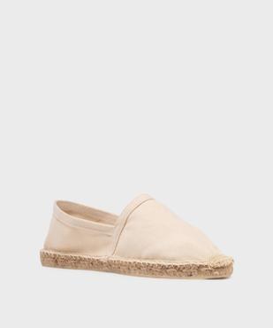 Espadrilles en coton et semelle corde femme vue2 - GEMO (PLAGE) - GEMO