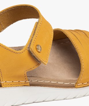 Sandales femme confort à brides en cuir  vue6 - GEMO (CONFORT) - GEMO
