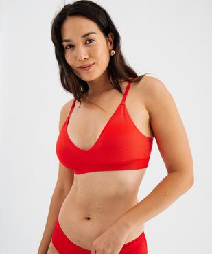 Brassière triangle sans armatures femme vue1 - GEMO 4G FEMME - GEMO